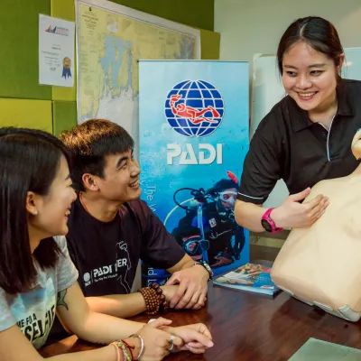 a person sitting at a table